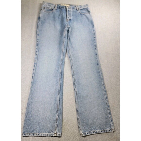 American Eagle Outfitters Denim - American Eagle Jeans Womens 12 Long 33x33 Boot Light Blue High Distressed VTG
